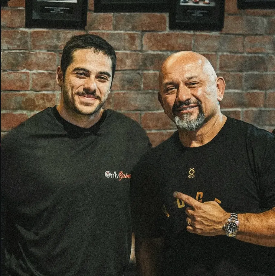 Emad Deznabi with Hany Rambod at The Dungeon Gym, Dubai