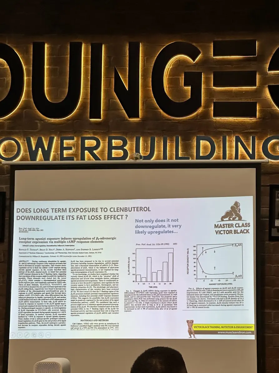 A Victor Black masterclass slide at The Dungeon, Dubai