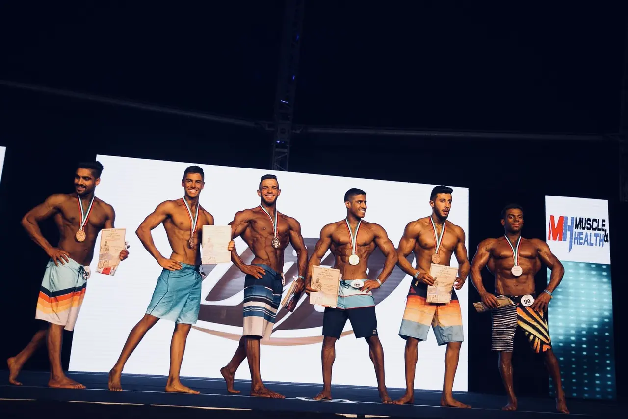 The line-up on stage at his first show