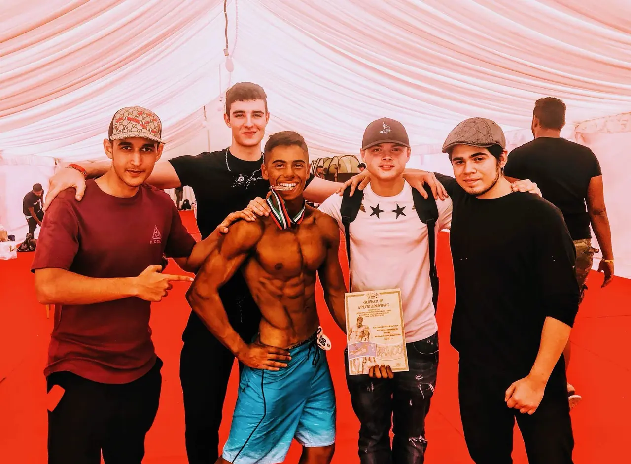 With friends after the show