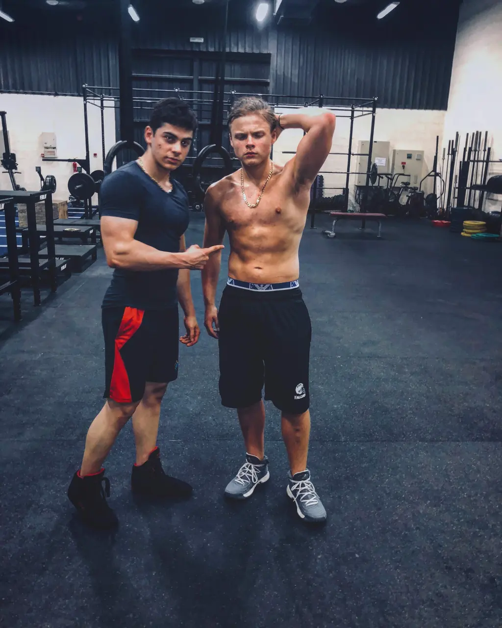 Louie with Emad in the gym