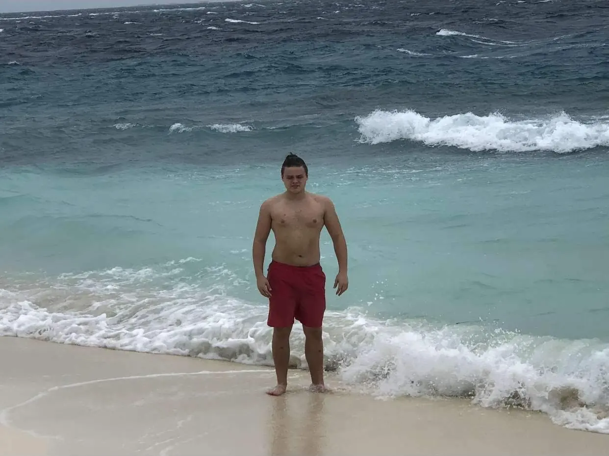 Louie at the beach